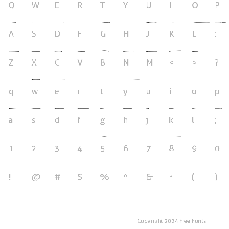 Character Map of Holimount swash Regular