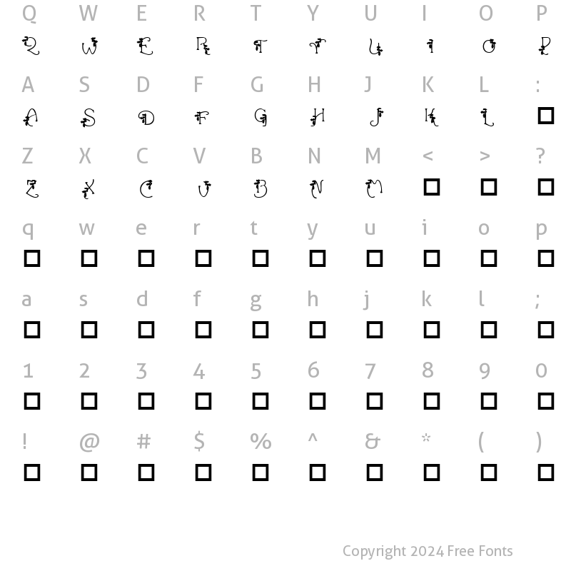 Character Map of HolLeigh Caps Regular