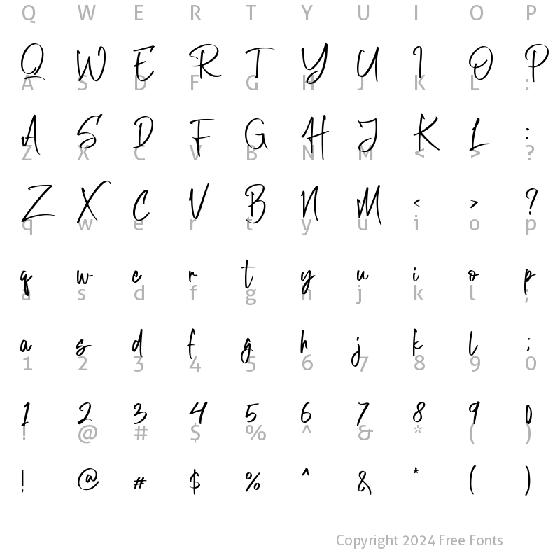 Character Map of Hollow City Regular