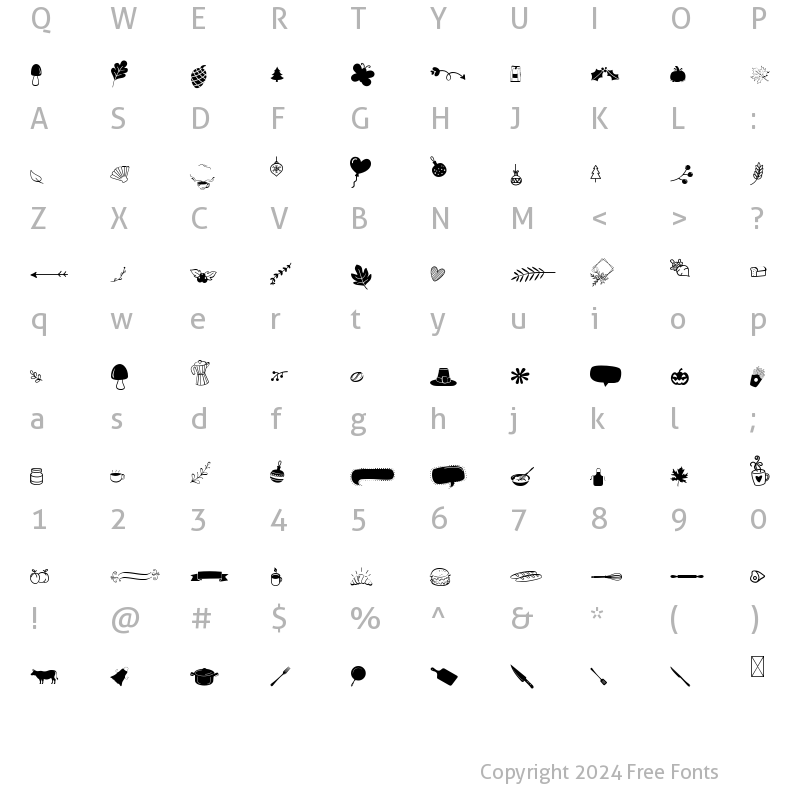 Character Map of Holly Days Clipart 3