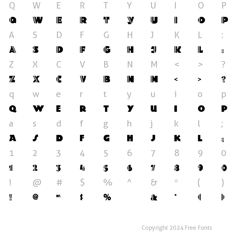 Character Map of Holy Ravioli NF Regular