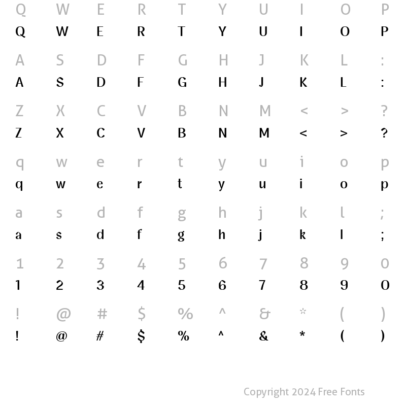 Character Map of Homade Bold