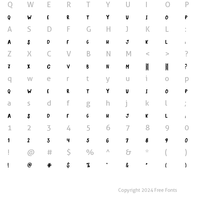 Character Map of Homebrewer Regular