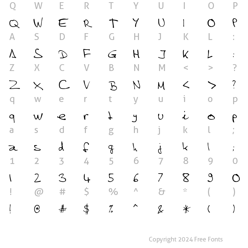 Character Map of HomelyScriptSSK Regular