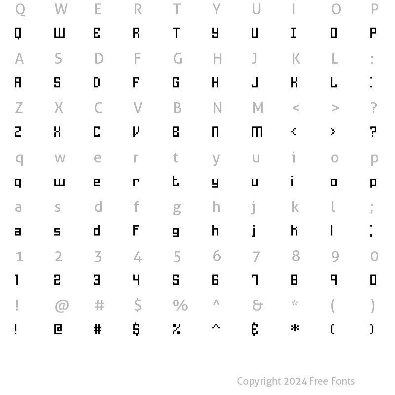 Character Map of Homespun TT BRK Regular