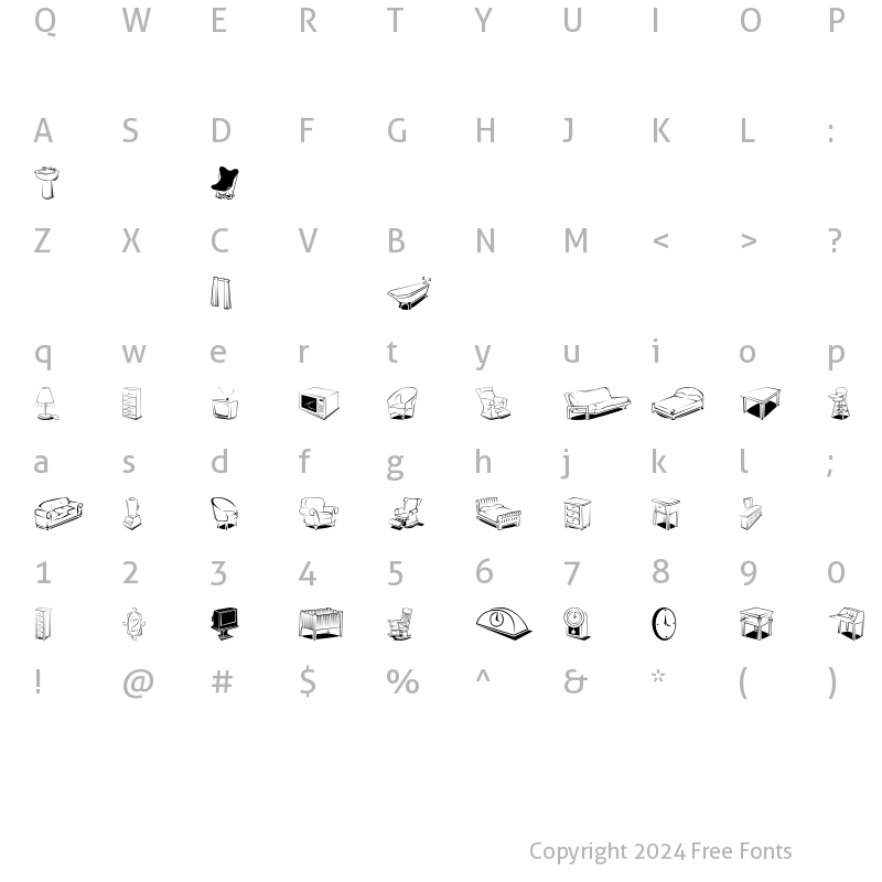 Character Map of Homestead Regular