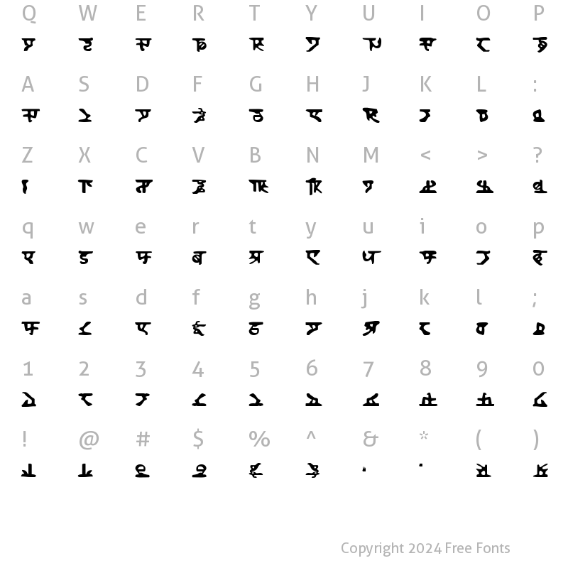 Character Map of Homeworld Regular