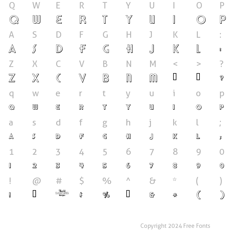 Character Map of Honest John's Shadow Shadow