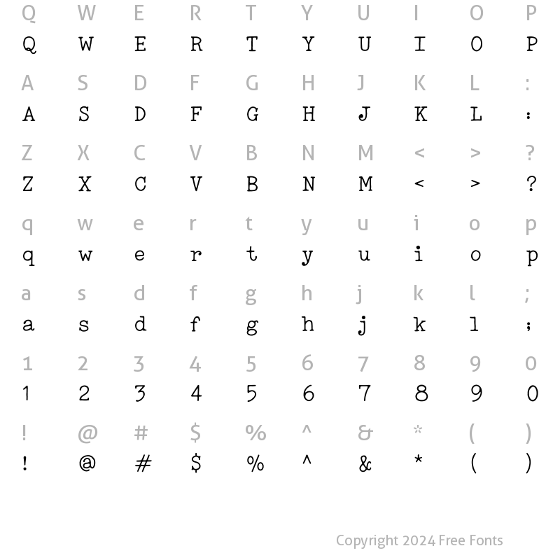 Character Map of Honeysuckle Market Regular