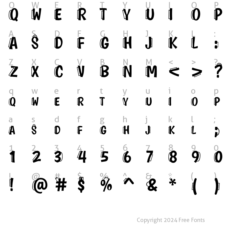 Character Map of Hook Hanger Regular