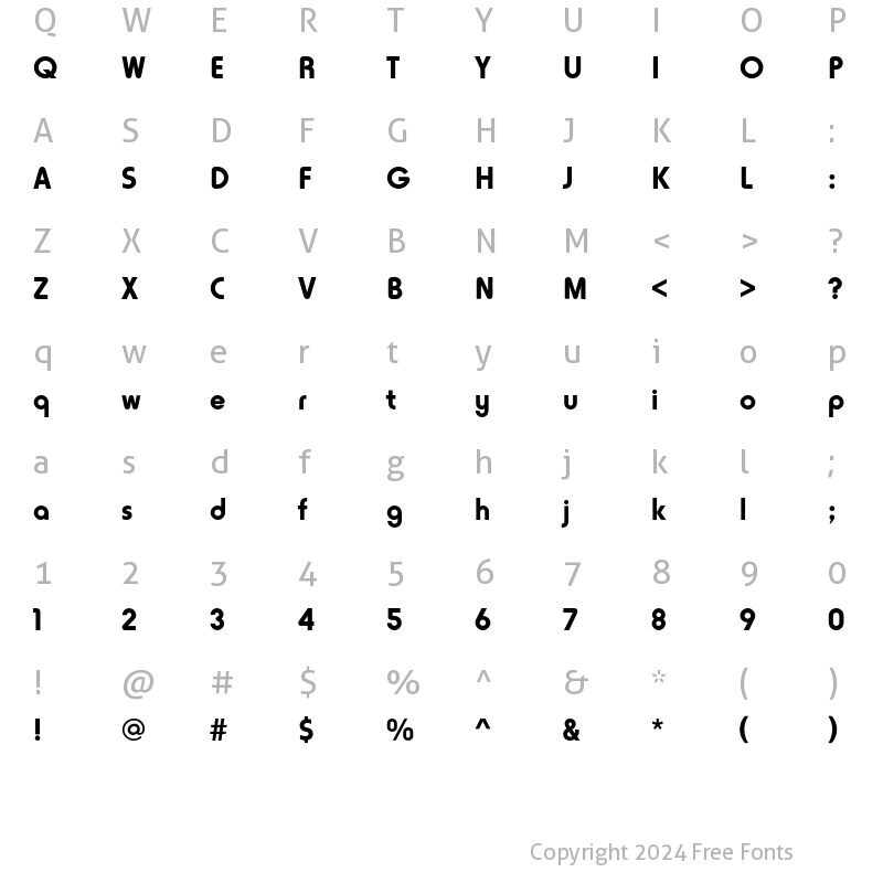 Character Map of Horatio LT Std Bold