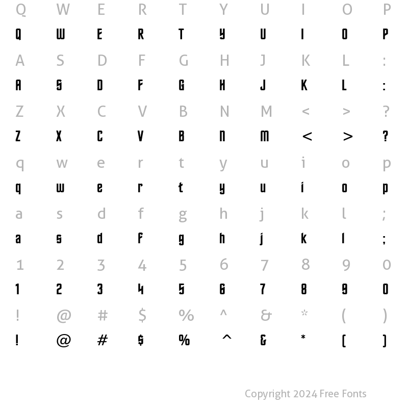 Character Map of Horizon BT Regular