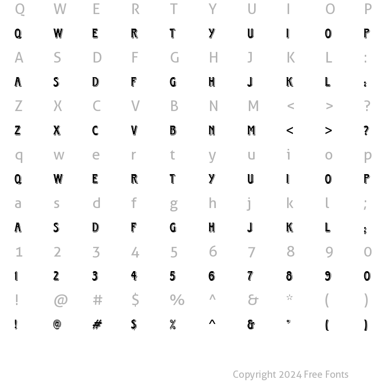 Character Map of HorndonD Regular