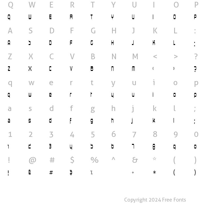 Character Map of Horsepower Regular