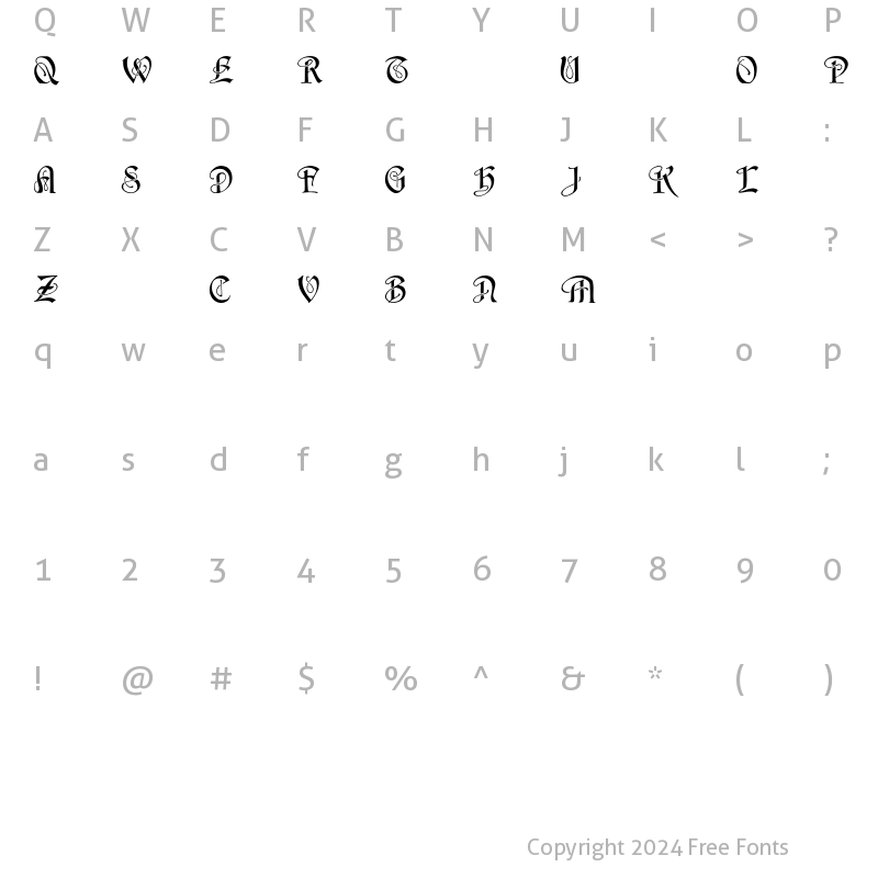 Character Map of HorstCaps Caps Regular