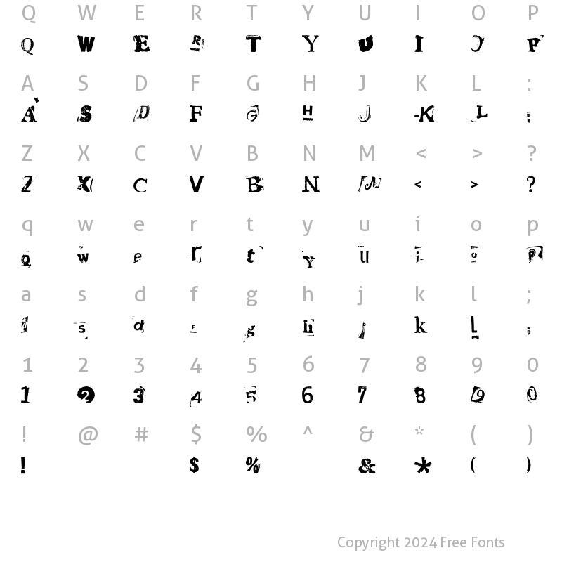 Character Map of HotPlate LT Std 10