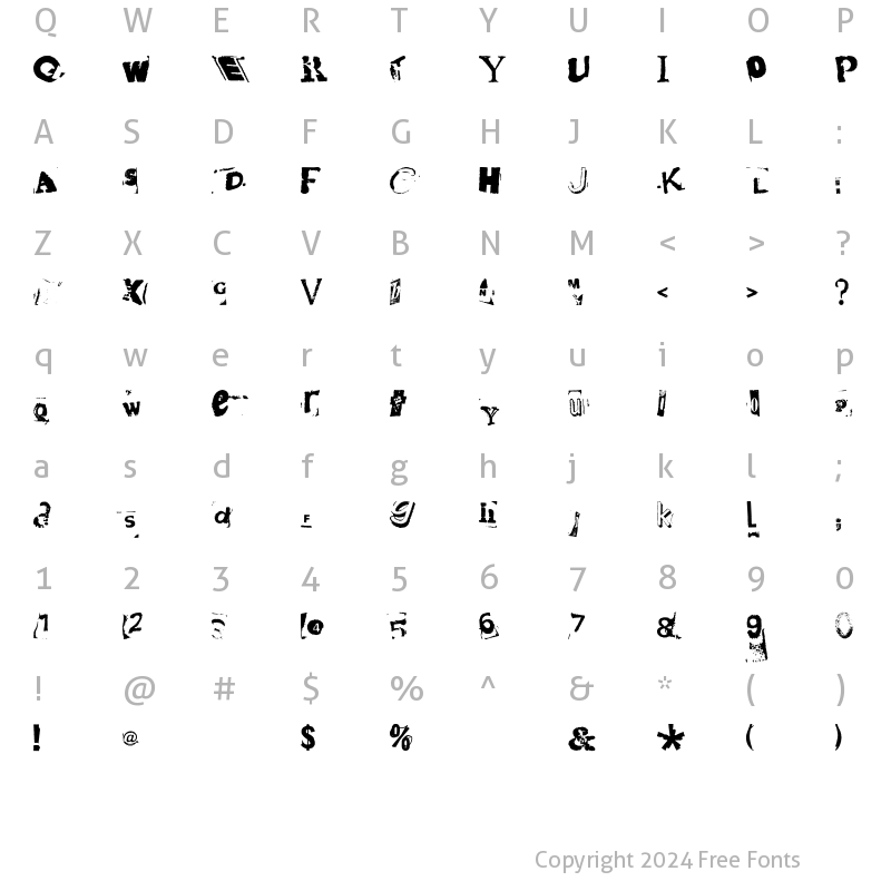 Character Map of HotPlate LT Std 2