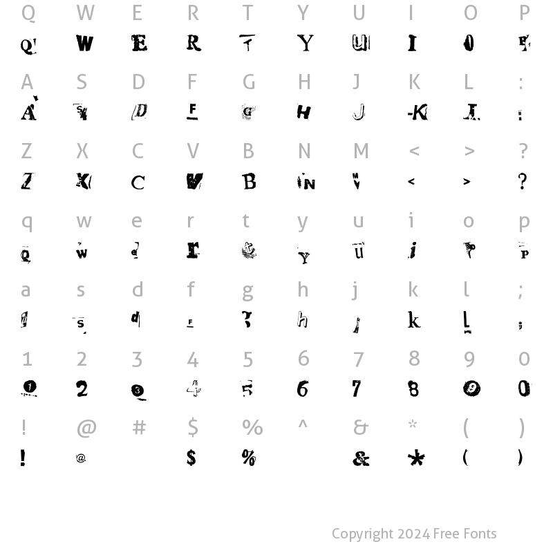 Character Map of HotPlate LT Std 5