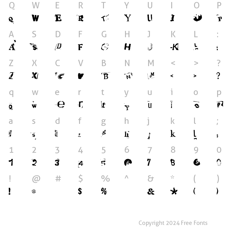 Character Map of HotPlate LT Std 6