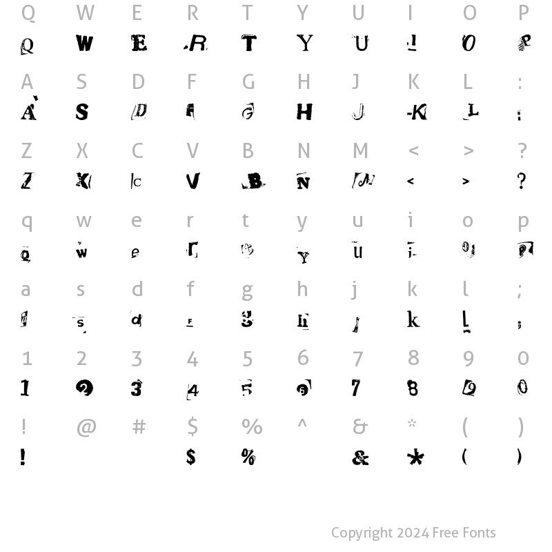 Character Map of HotPlate LT Std 7