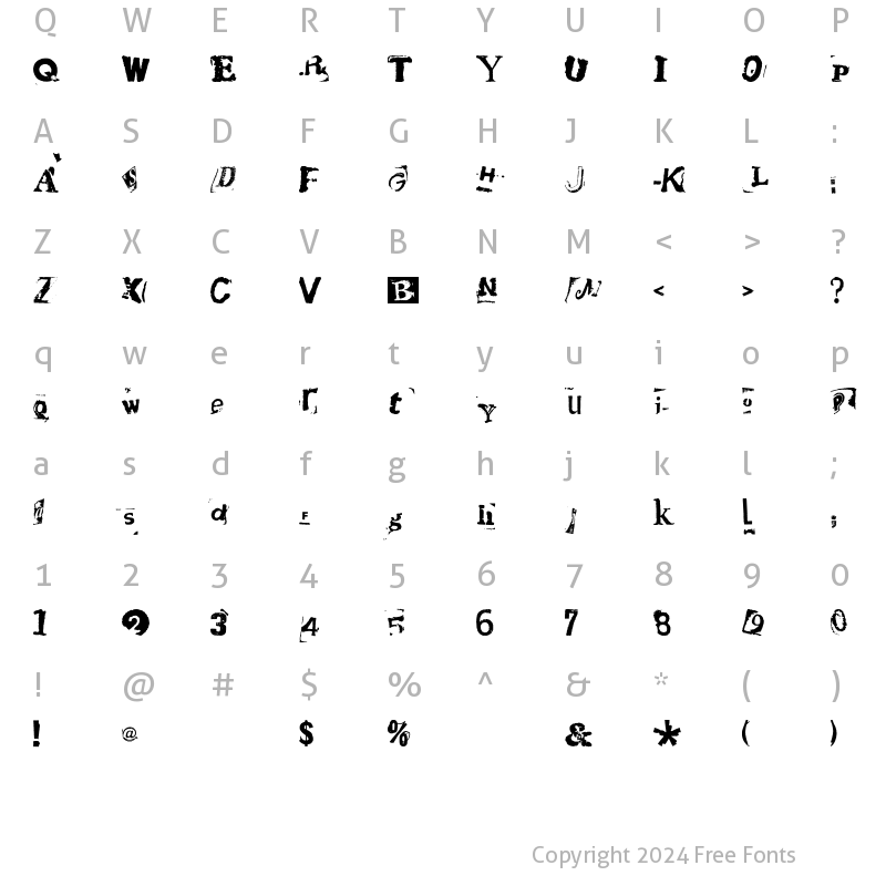 Character Map of HotPlate LT Std 9