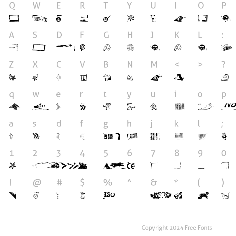 Character Map of HotPlate LT Std Bats