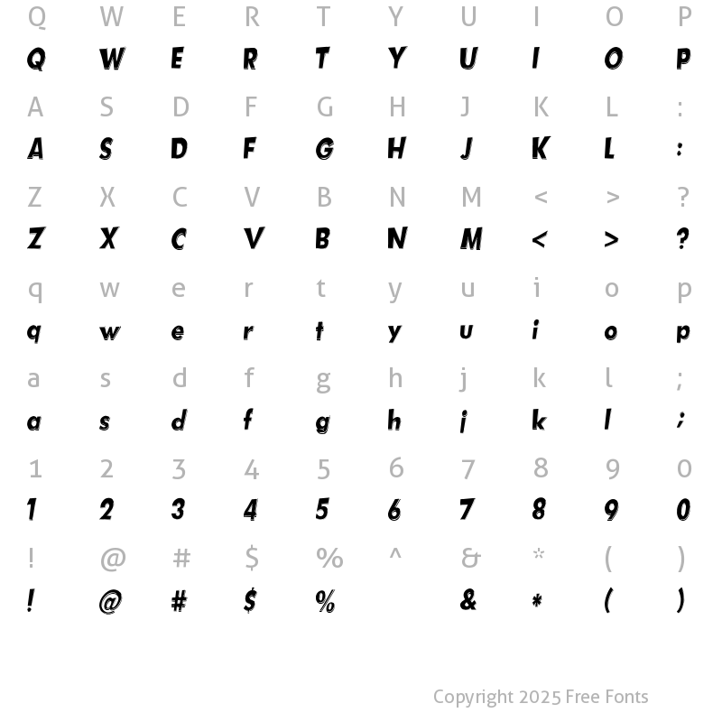 Character Map of Hotplate (sRB) Regular