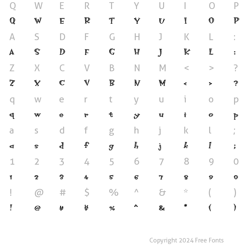 Character Map of HotsyTotsy Rocksie-MvB Regular