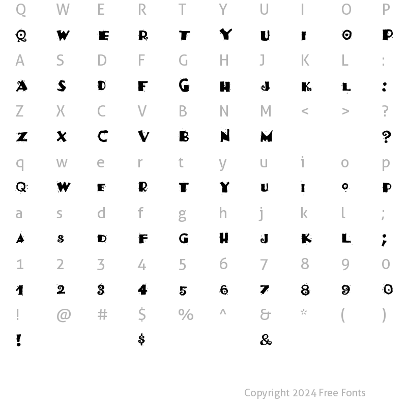 Character Map of HotTamale Regular