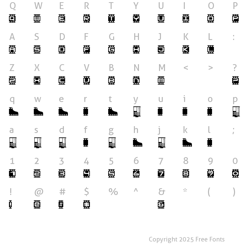 Character Map of HourPhoto Regular