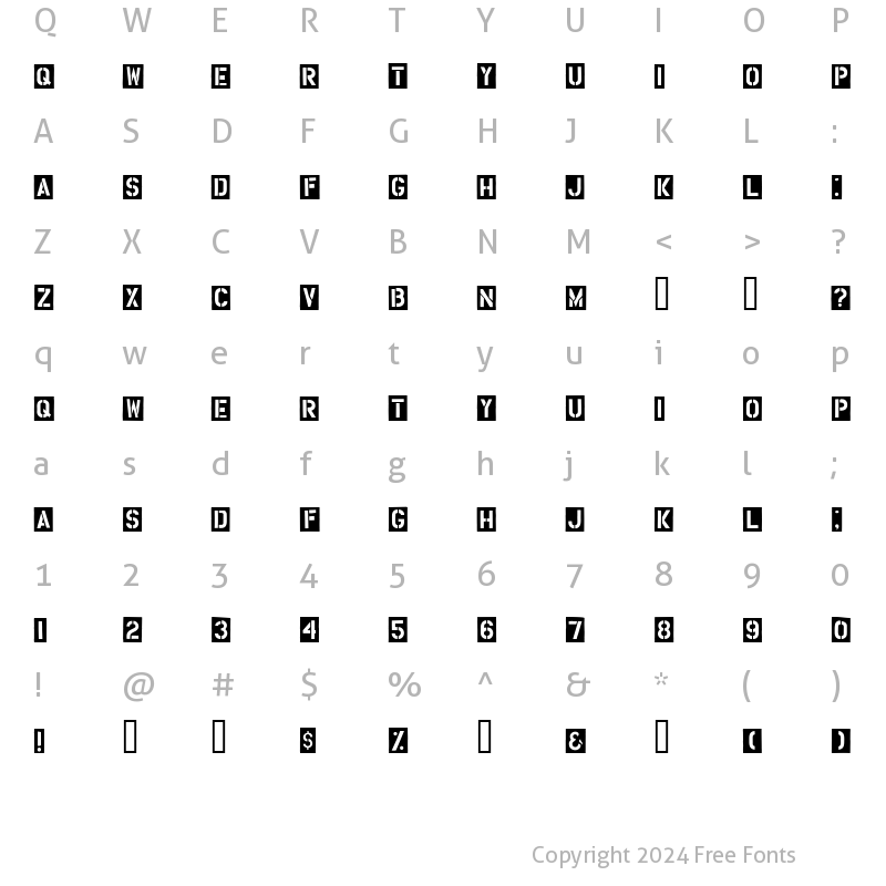 Character Map of HouseBroken Rough