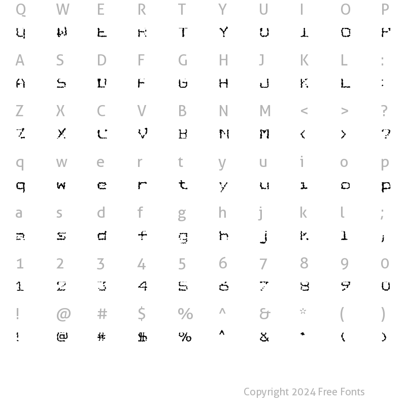 Character Map of HouseCopy Medium