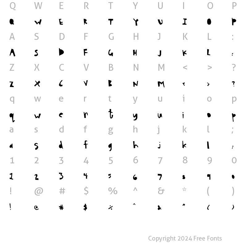 Character Map of HouseCut Regular