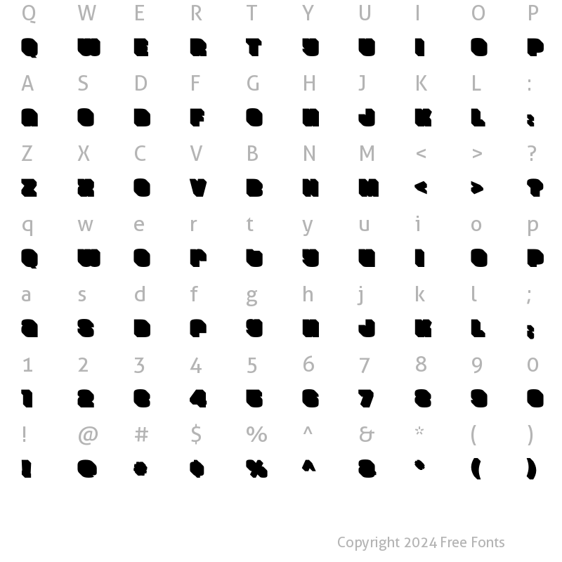 Character Map of HouseGothicHG23Ext THRDSHA