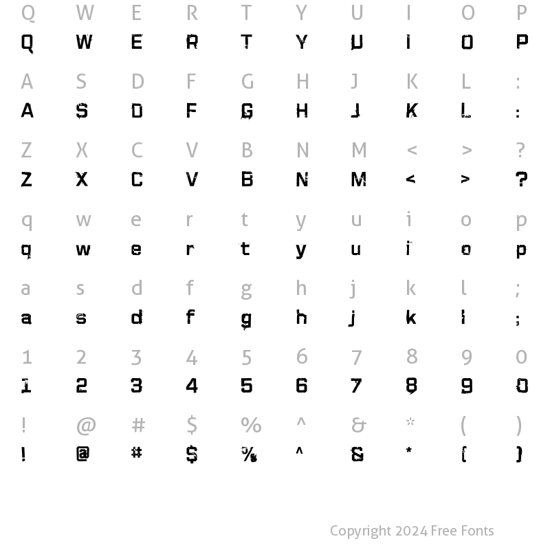 Character Map of HouseMovements Soiled