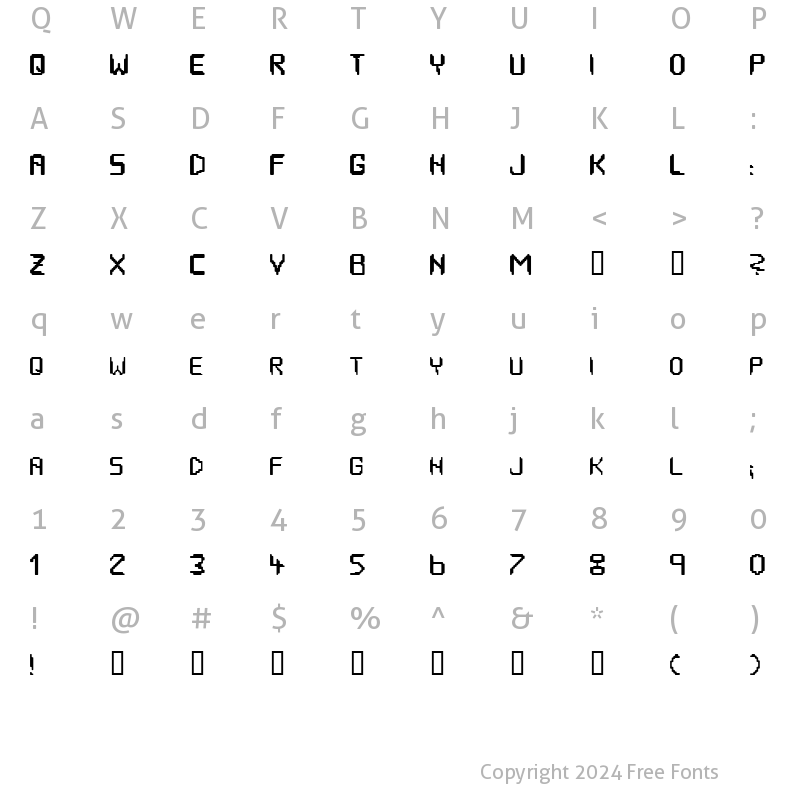 Character Map of HOUSEPIPES Normal