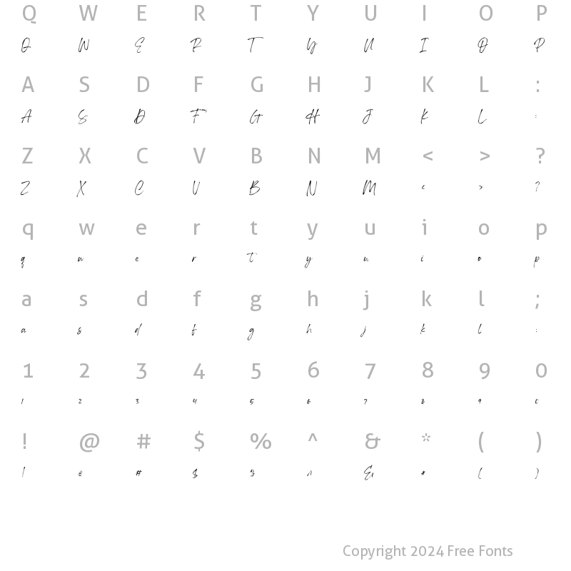 Character Map of Housky Regular