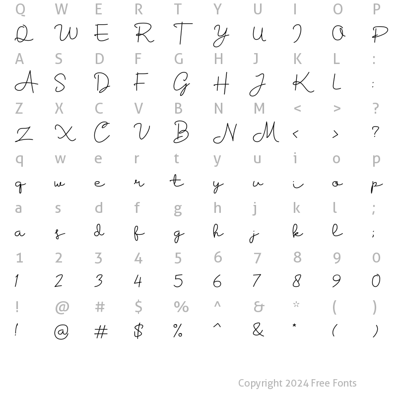 Character Map of Housttik Regular