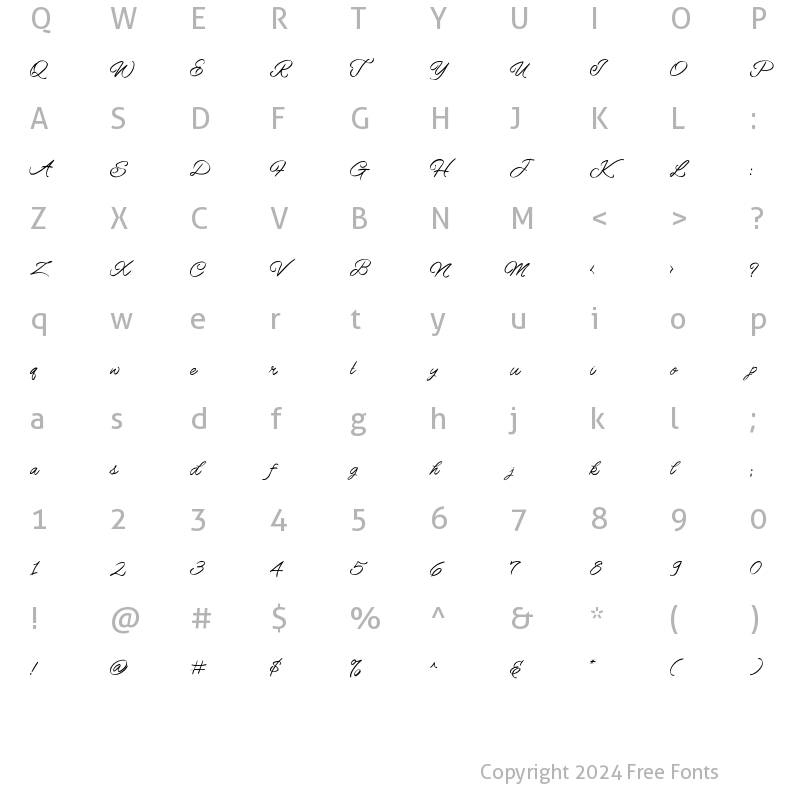 Character Map of Howar Script Regular