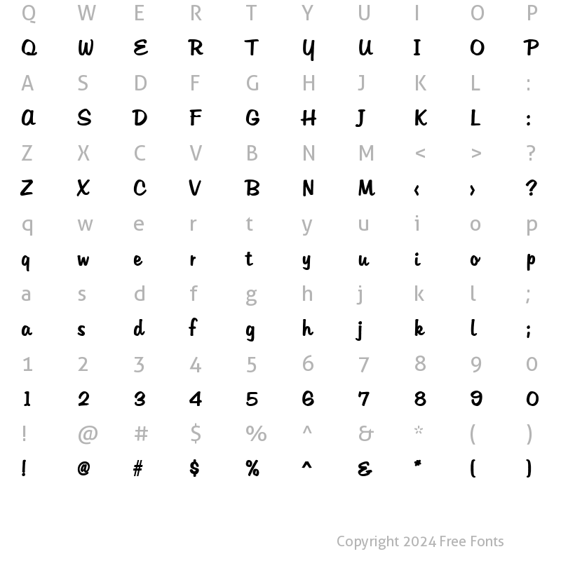 Character Map of Hudson Bold