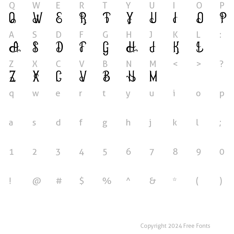 Character Map of Hudson Style