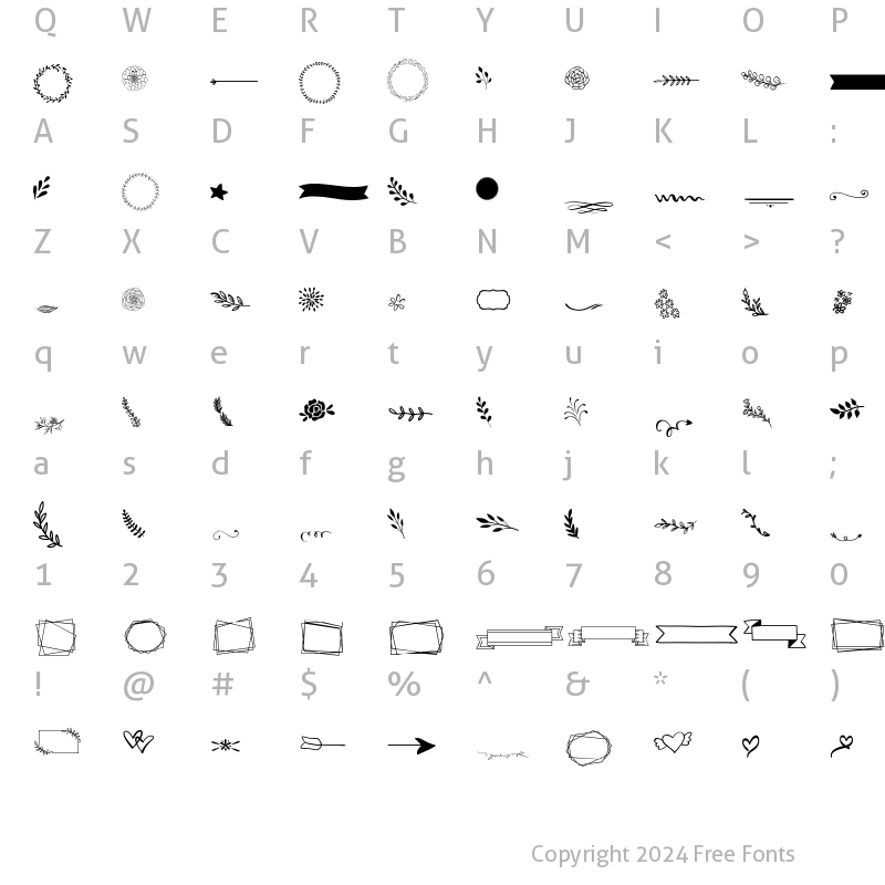 Character Map of Hugwa Extra