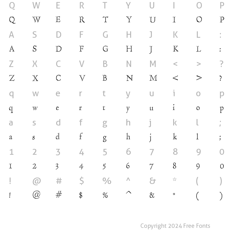 Character Map of Hultog Engraved Regular