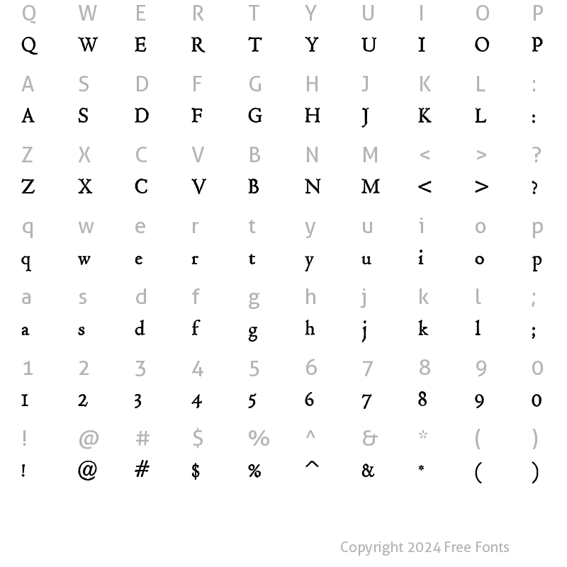 Character Map of Hultog Regular