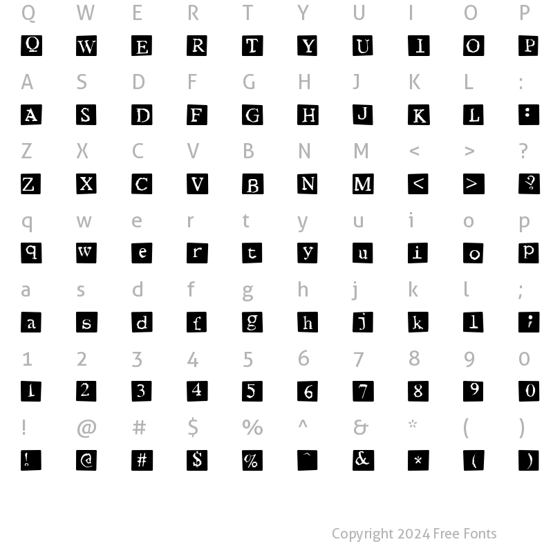 Character Map of Human Condition Regular