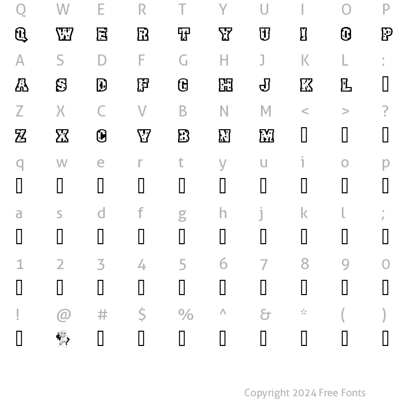 Character Map of Humanoid Typhoon Regular