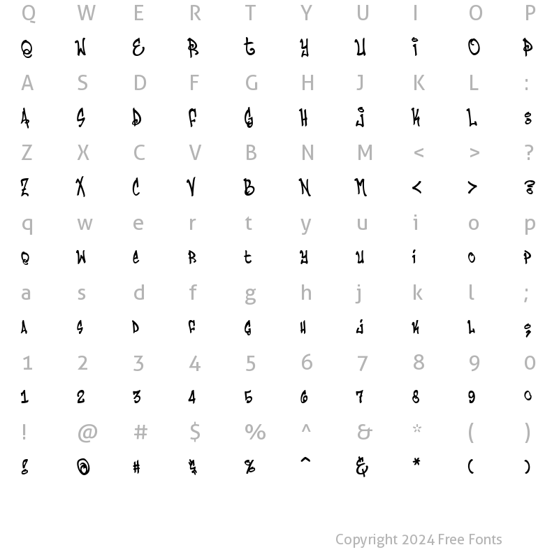 Character Map of Humbucker Regular