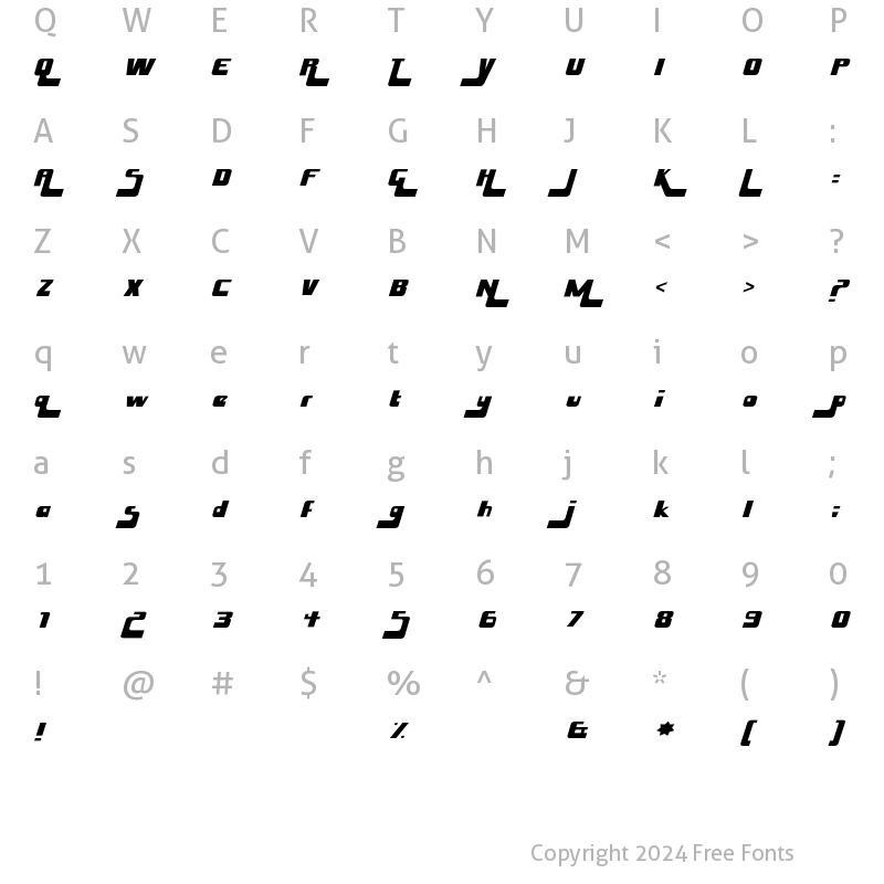 Character Map of HuskyStash Regular