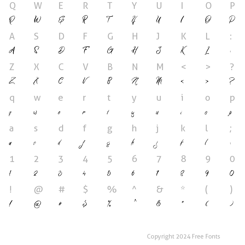 Character Map of Hustle Bustle Regular