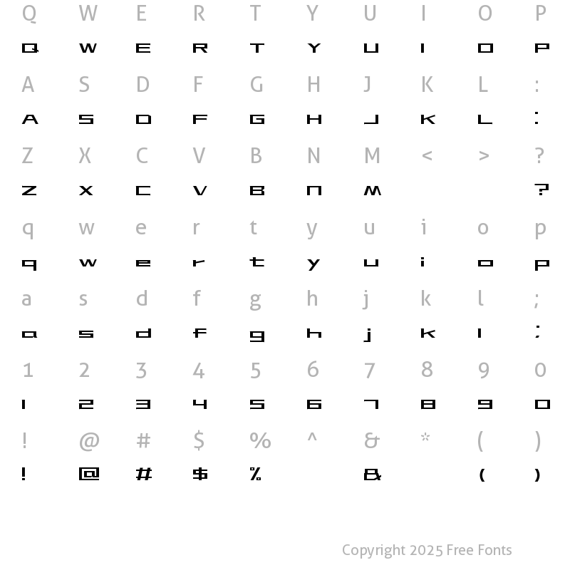 Character Map of HuXiaoBo_KuHei Regular